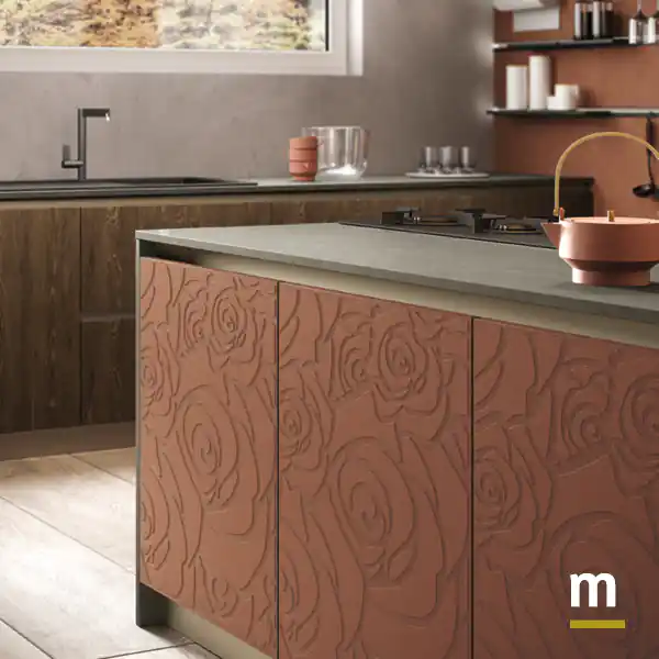 Basi con ante malta texture Rose