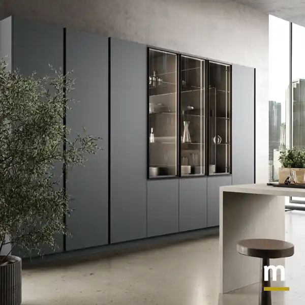 Colonna con ante vetro