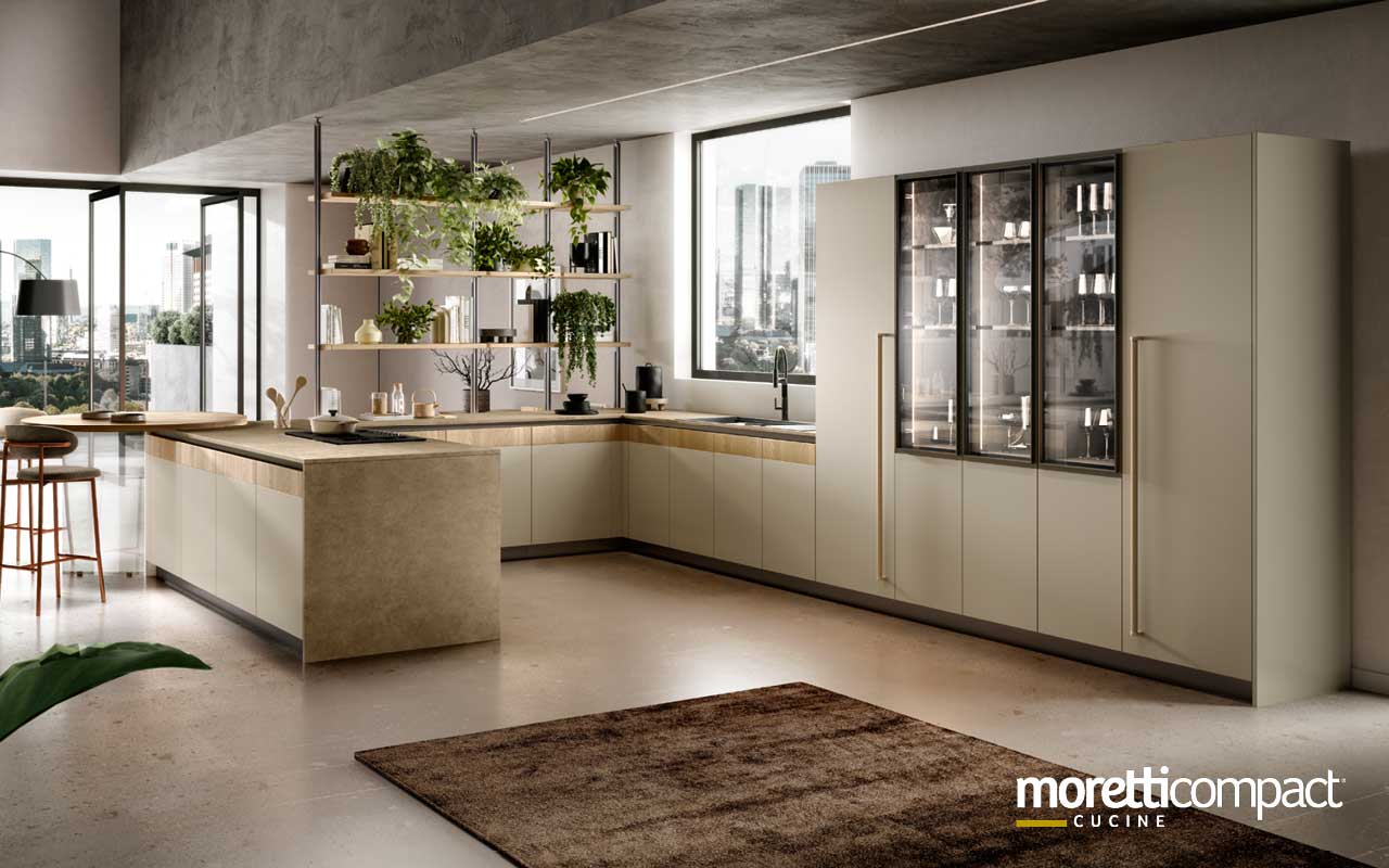 Cucina con Penisola modello Natural Cucina con Penisola modello Natural